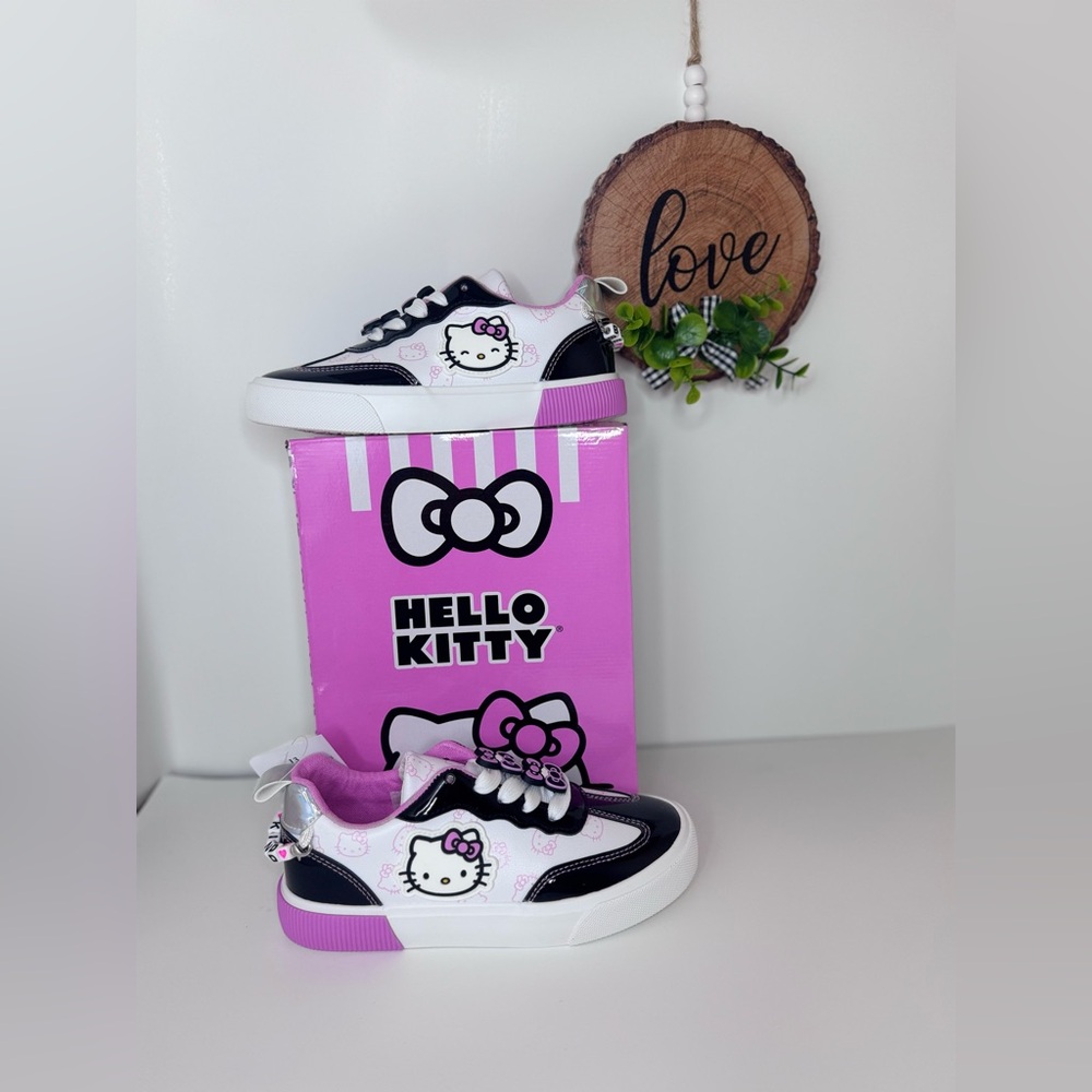 Hello Kitty Pink and Black Sneakers/Size 13